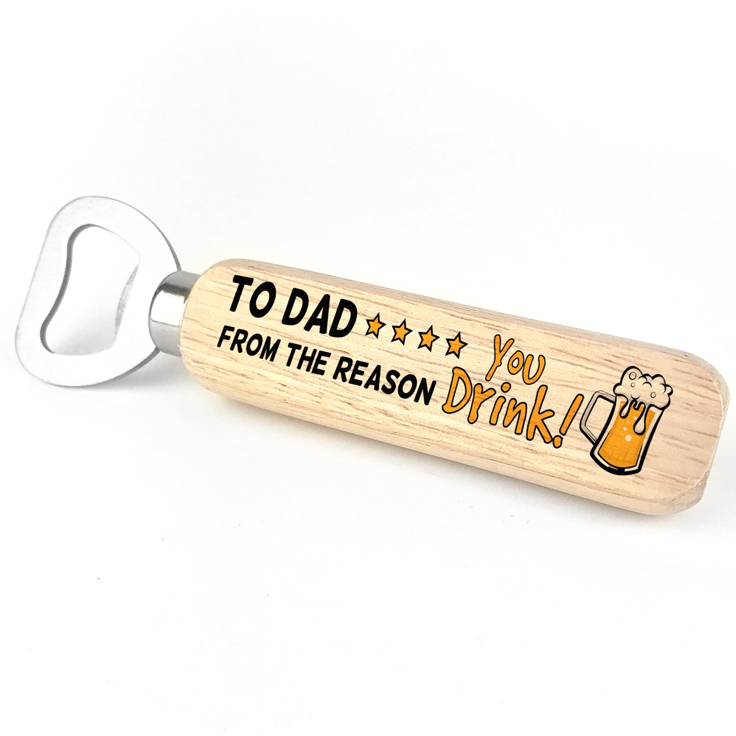 Funny Birthday Fathers Day Gift For Dad Wood Beer Bottle Opener