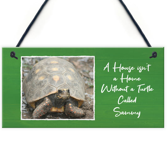 Novelty Turtle Tortoise Sign For Home Tank Hanging Personalised