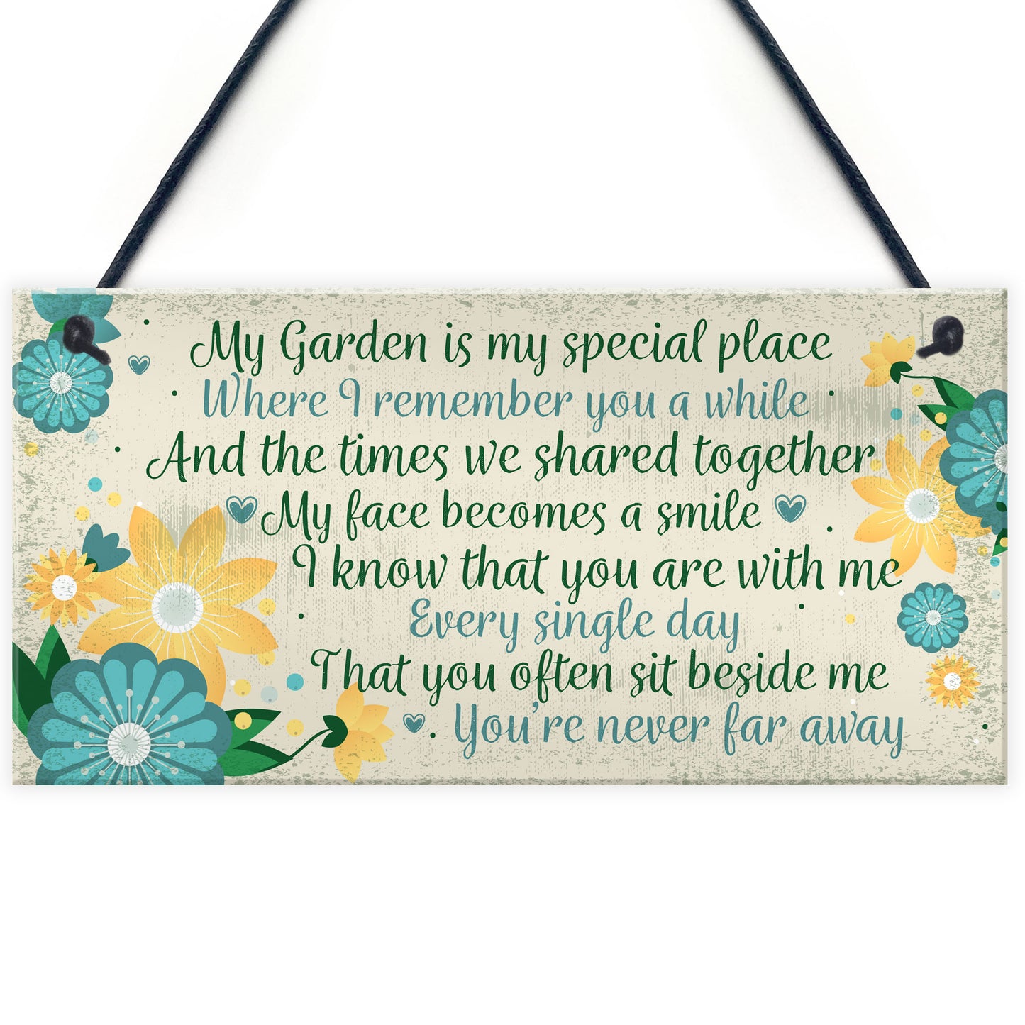 Garden In Memory Mum Nan Friend Memorial Poem Sign Hanging Wall