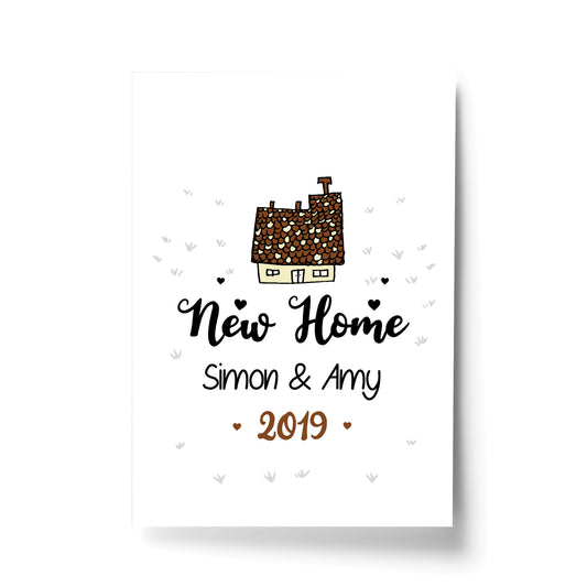 Personalised New Home Gift House Warming Gift Print Congrats