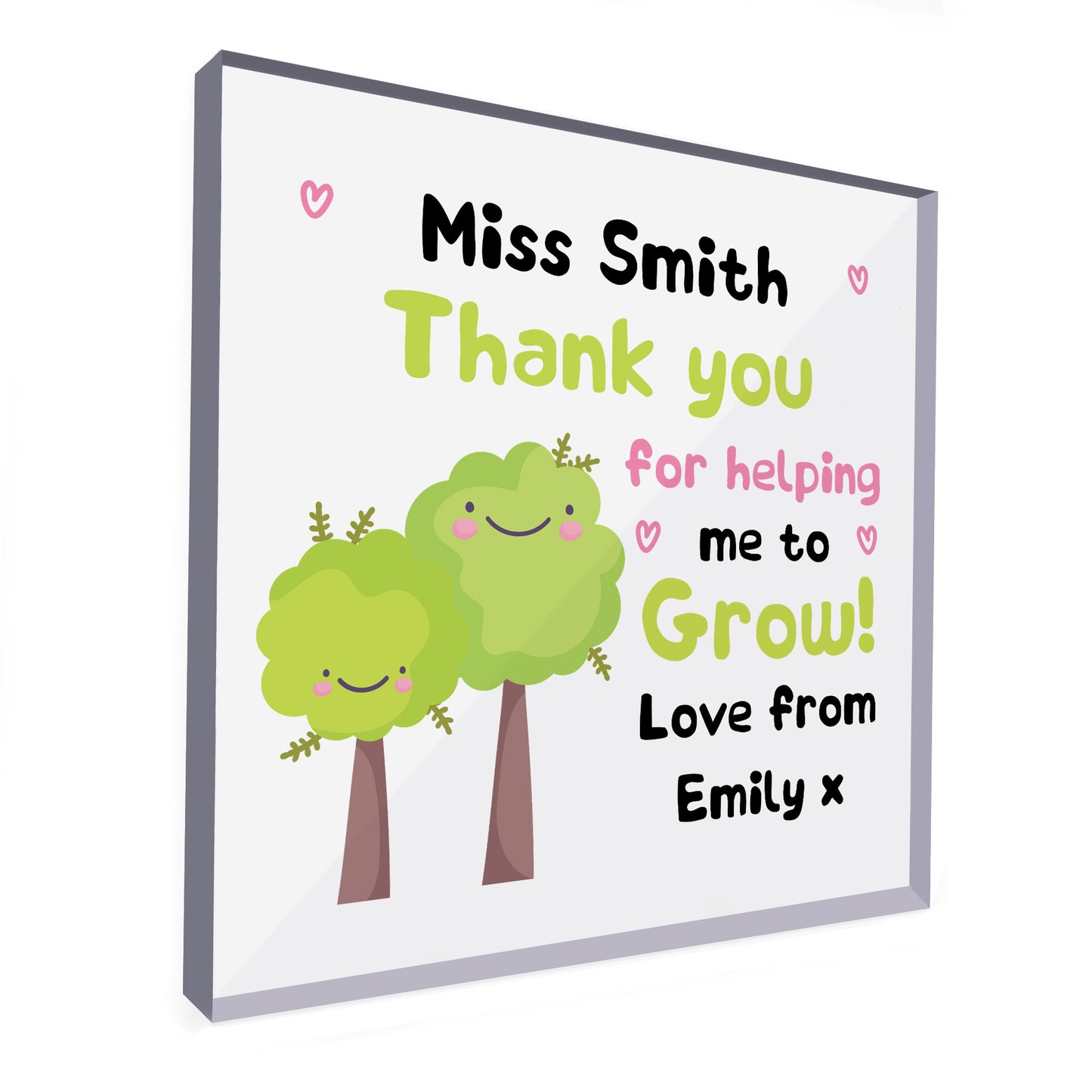 Personalised Thank You Gift For Teacher Helping Me Grow Leaving