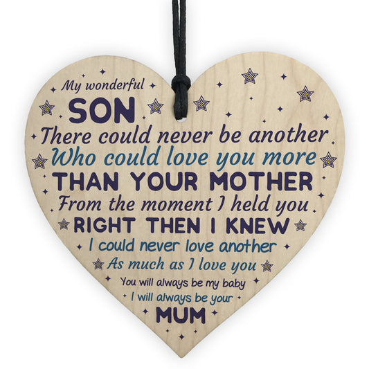 16th 18th 21st Birthday Gift For Son Wood Heart Son Christmas