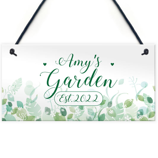 Novelty Garden Signs And Plaques Personalised Hanging Wall Sign