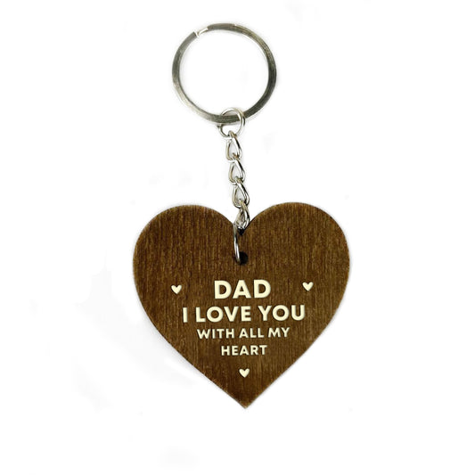Dad Gifts From Daughter Son Wood Keyring Fathers Day Gift