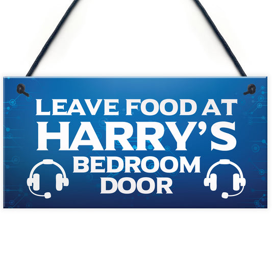 GamingBoys Bedroom Door Sign Novelty Gamer Gift For Son