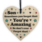 Son Gifts For Birthday Wood Heart 16th 18th 21st Birthday Gift