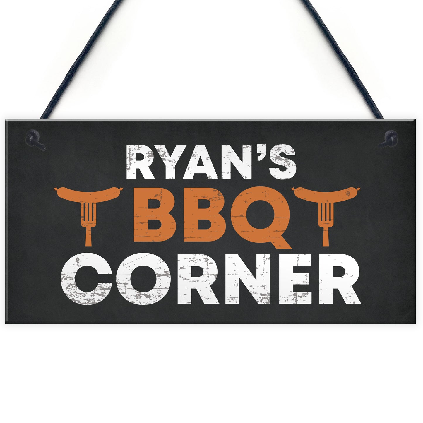 Personalised BBQ Sign BBQ Corner Plaque Hanging Man Cave Sign