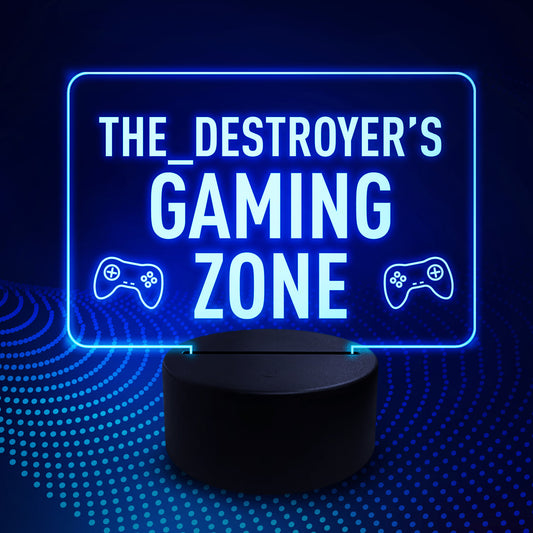 Gamer Tag Sign Personalised Gaming Sign GAMING ZONE Plaque