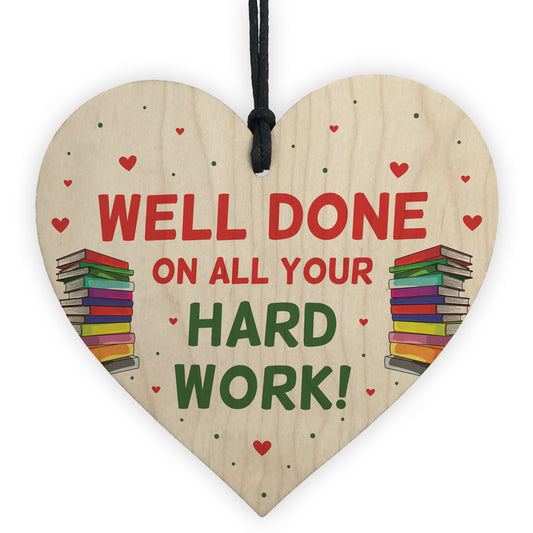 Novelty Gift For Teacher Teaching Assistant Wood Heart