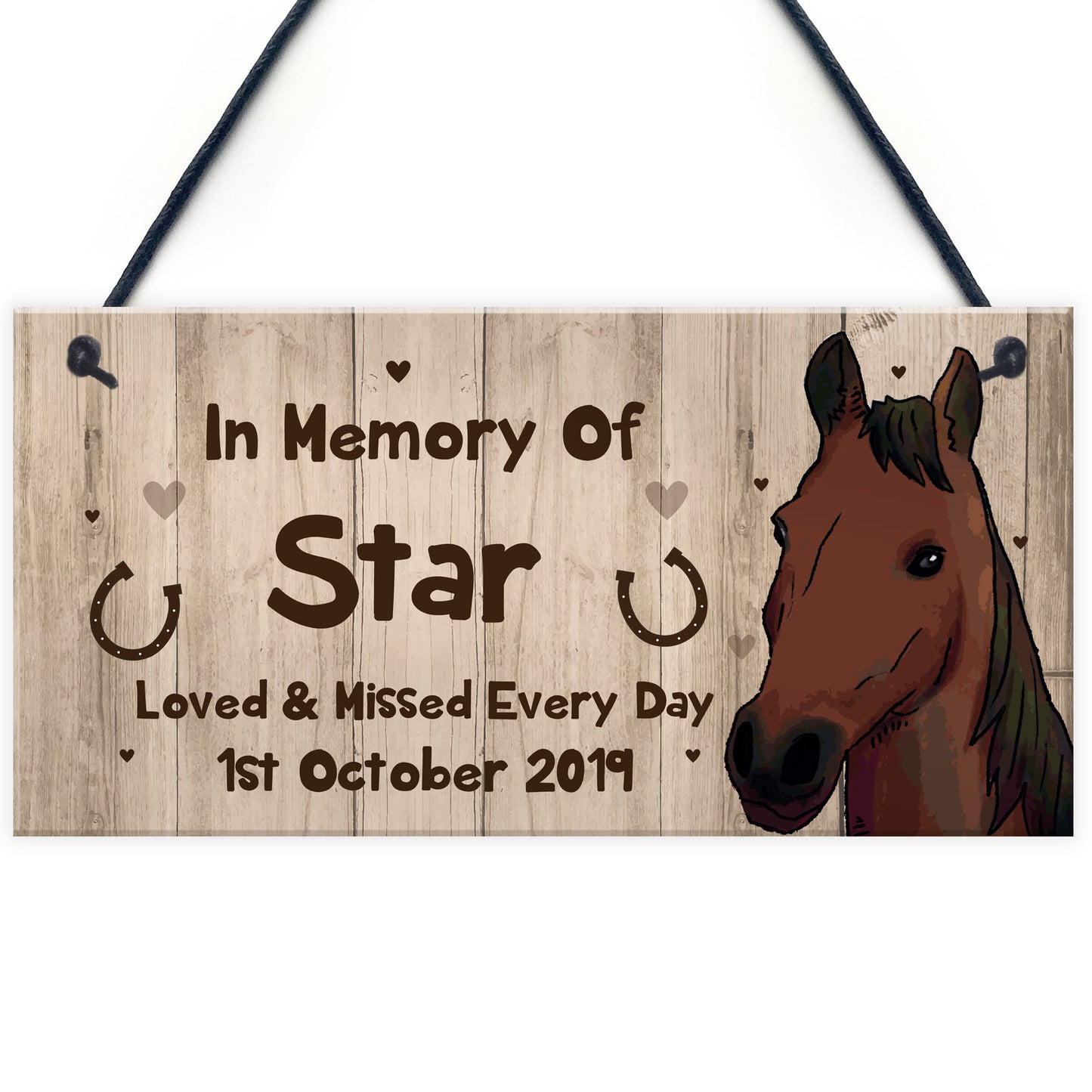 Pet Memorial Plaque Personalised In Memory Plaque Stable Sign