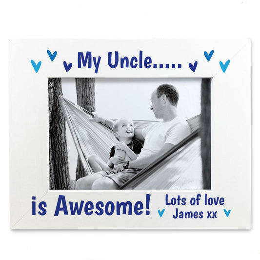 Personalised Uncle Photo Frame Novelty Gift For Uncle Birthday