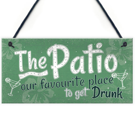 Funny Garden Patio Sign Alcohol Hanging Plaque Door Shed Gift