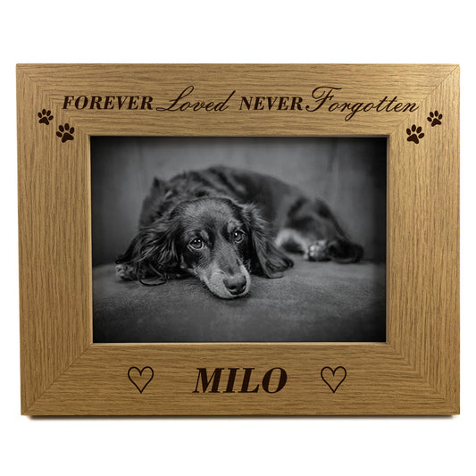 Never Forgotten Pet Memorial Photo Frame Personalised Memorial
