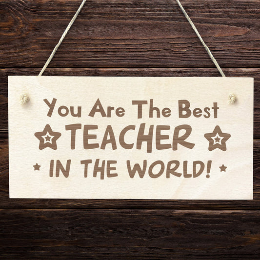 Best Teacher Gifts Engraved Wooden Plaque Gift For Teacher