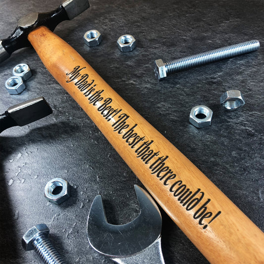 Dad Is The Best Engraved Hammer Fathers Day Gifts