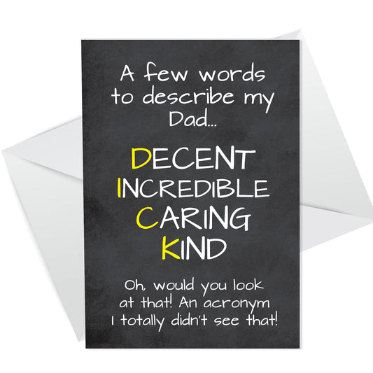 Funny Birthday Card For Dad Rude Fathers Day Card Adult Humour