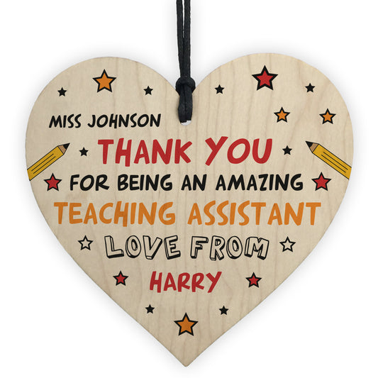 PERSONALISED Teaching Assistant TA Thank You Gift For Teacher