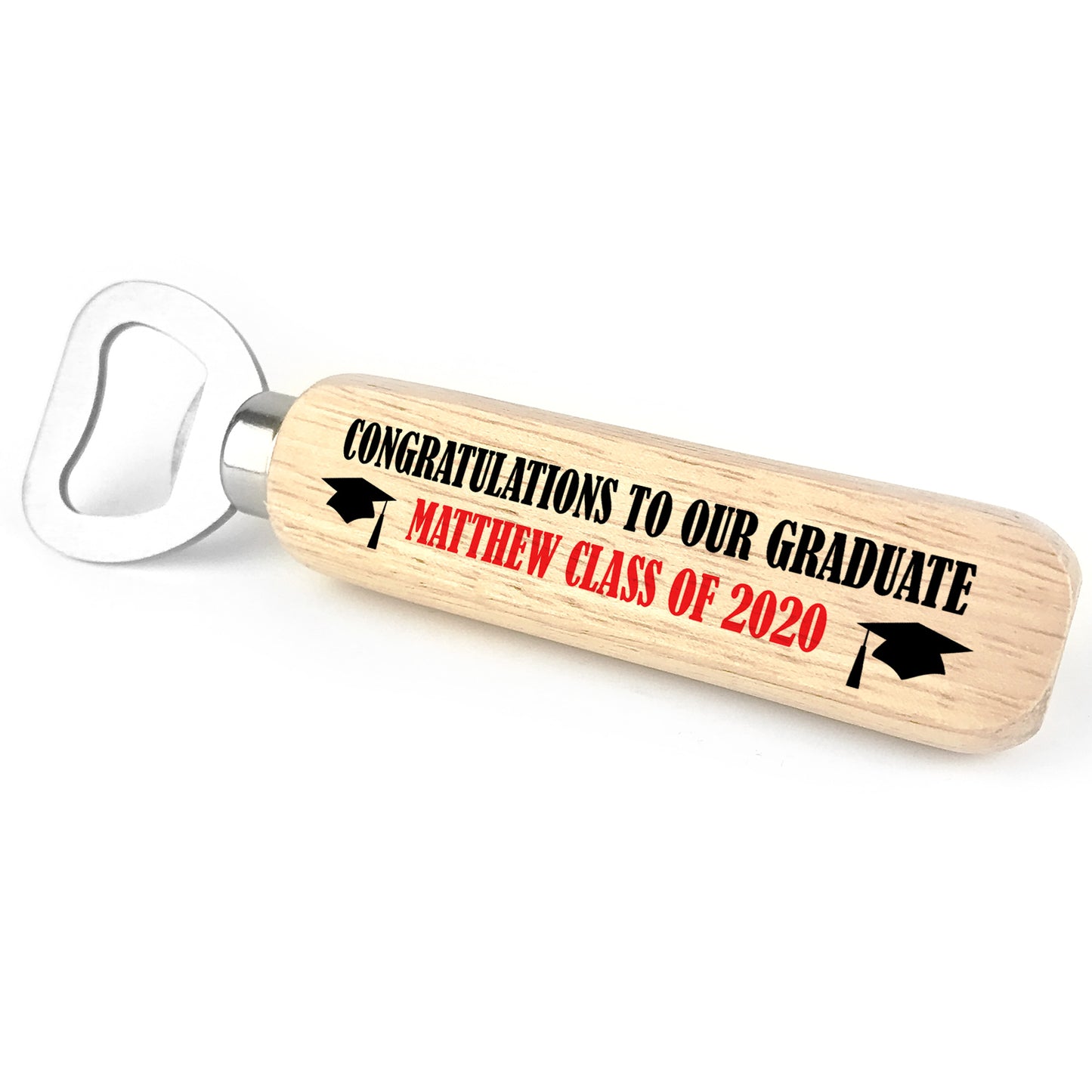 Personalised Graduation Gift For Daugther Son Wood Bottle Opener