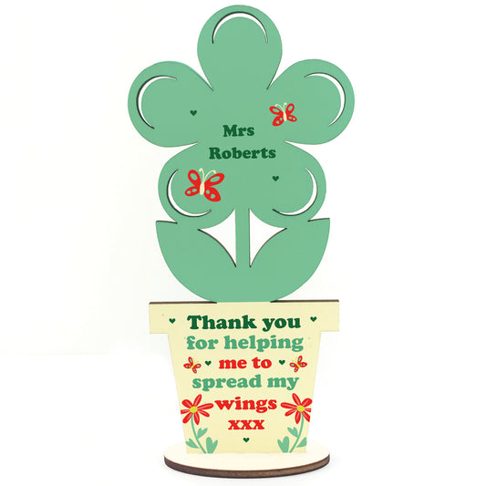 Thank You Wooden Flower For Your Teacher Teaching Assistant