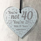 Novelty 40th Birthday Gifts Mirrored Acrylic Heart Birthday Gift