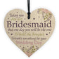 Bridesmaid Wedding Gift Thank You Wooden Heart Bouquet Decor