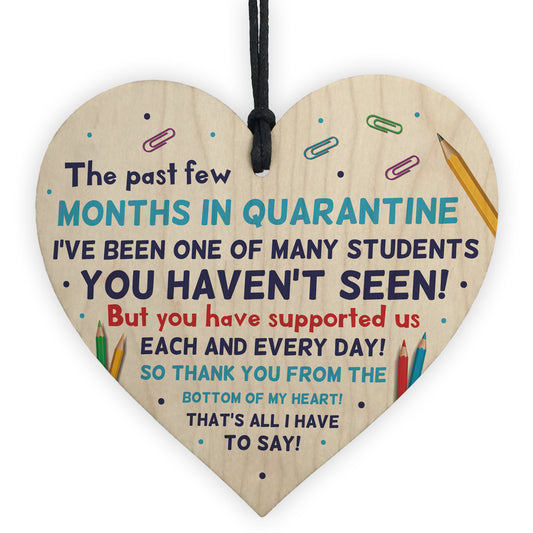 Teacher Teaching Assistant Thank You Gift Quarantine Heart