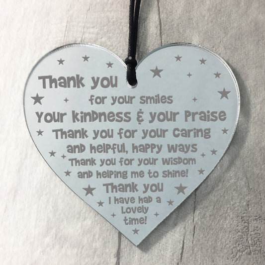 Teacher Poem Gift Engraved Heart Plaque Gift For Teacher