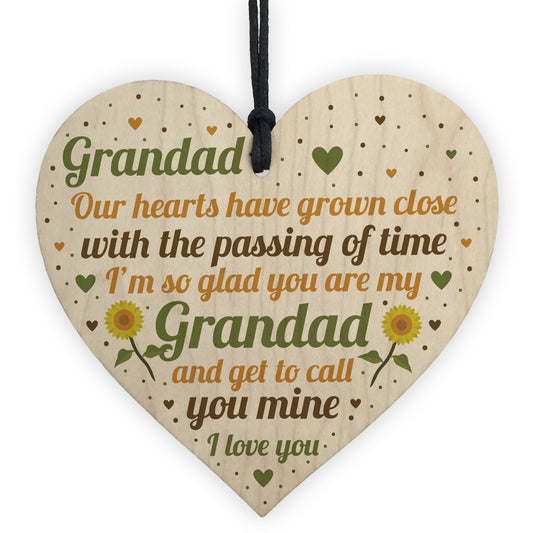 Grandad Gifts For Christmas Birthday Wooden Heart THANK YOU Gift