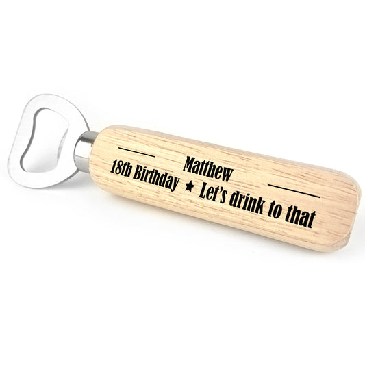 18th 21st 40th 50th Birthday Gift Personalised Bottle Opener