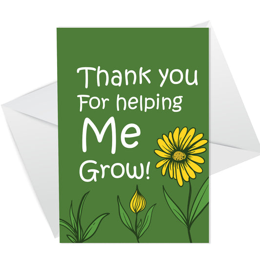 Thank You Card For Teacher Teaching Assistant Leaving School