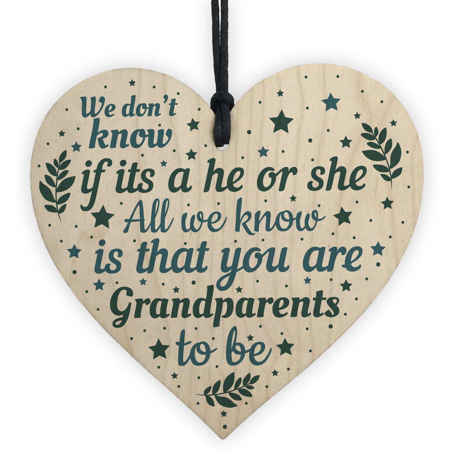 Grandparents Plaque Wooden Heart Grandma Grandpa Mum Dad Gift