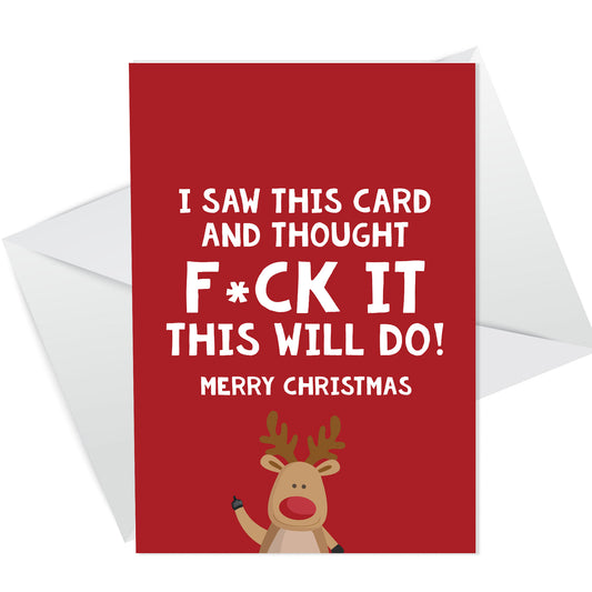 Hilarious Joke Funny Christmas Card For Dad Boyfriend Husband