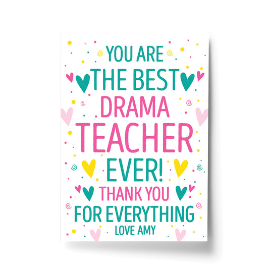 Personalised Music Dance Drama Teacher Gift Thank You Leaving