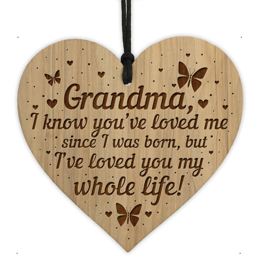 Grandma Birthday Gifts Engraved Heart Christmas Gift For Grandma