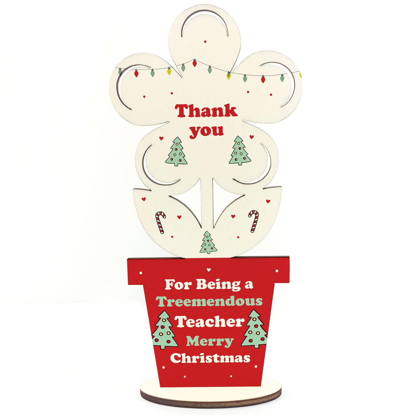 Thank You Christmas Gift For Teacher Standing Wood Flower