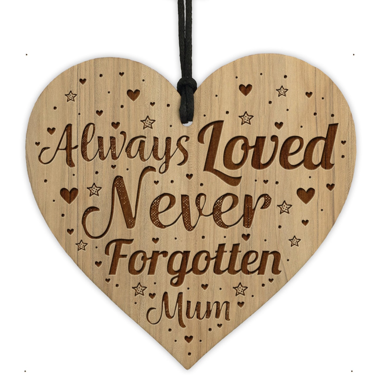 Mum Garden Memorial Sign Engraved Hanging Heart Christmas Decor