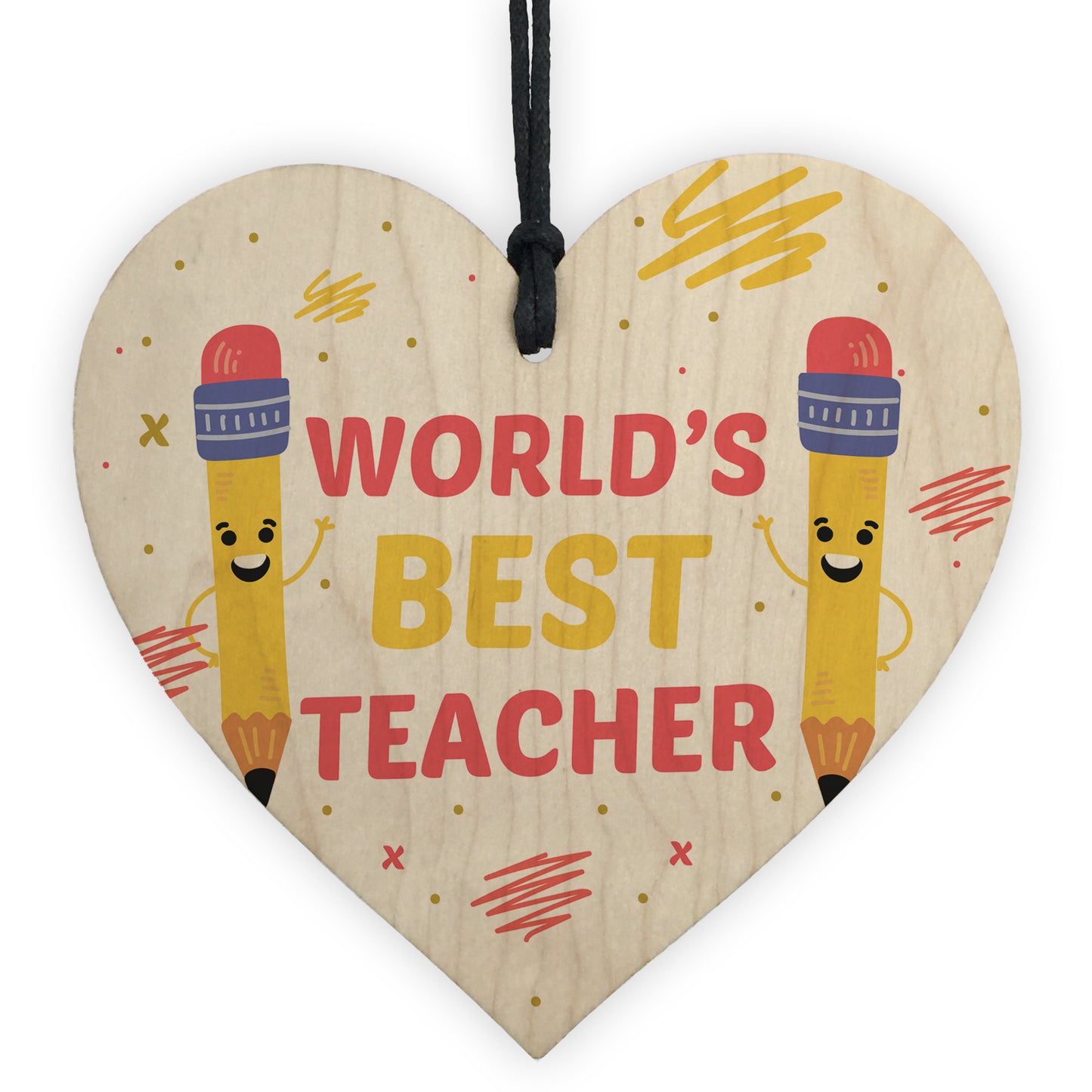 Gift For Teacher Worlds Best Thank You Wooden Heart Leaving