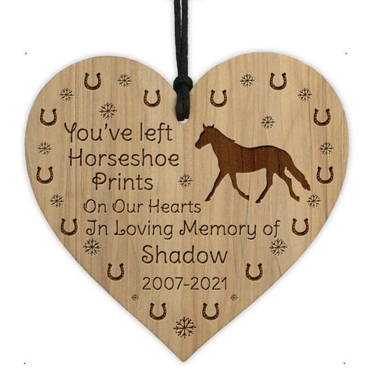 Memorial Sign For Horse Pony Engraved Heart Personalised Sign