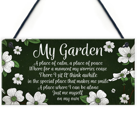 Novelty Hanging Garden Plaque Present Home Fence Shed Sign