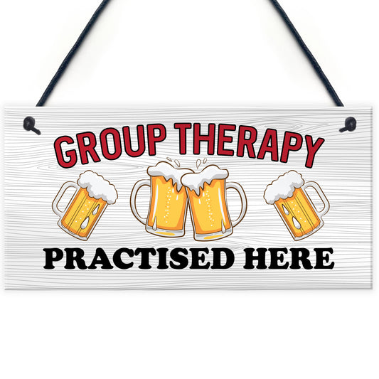 Funny GROUP THERAPY Sign Bar Signs And Plaques Home Decor