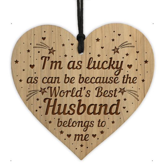 Worlds Best Husband Gift Engraved Heart Husband Birthday Xmas