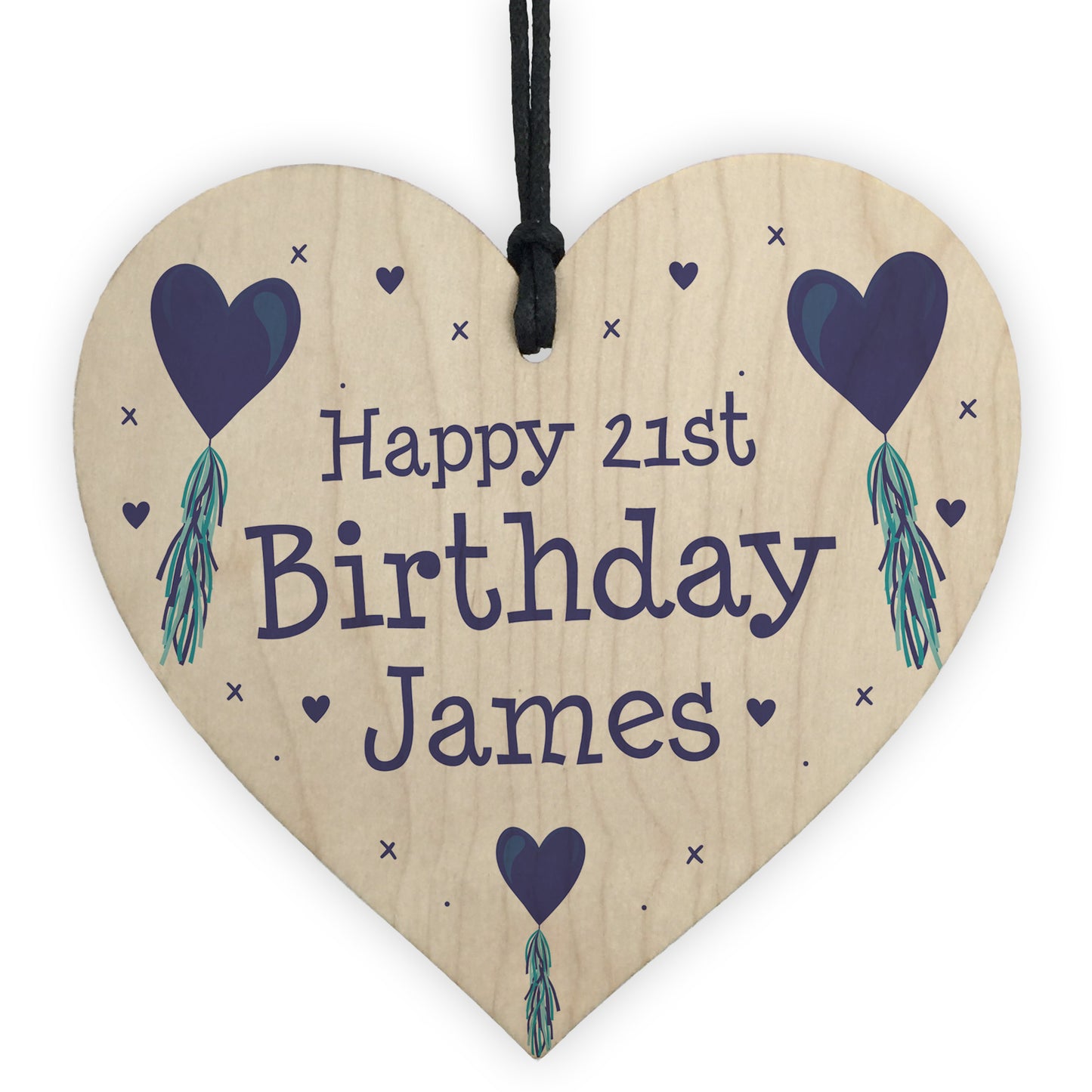 Birthday Personalised Heart Wood Gift For Him Her Novelty Gifts