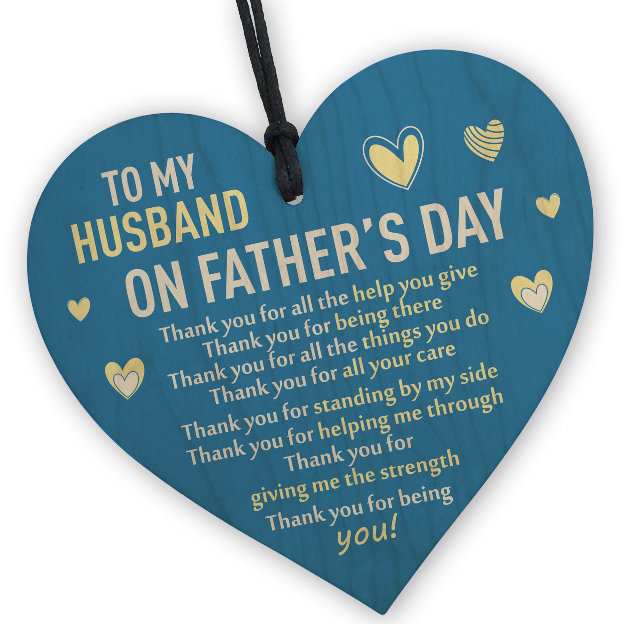 Thank You Husband Gift Engraved Heart Husband Birthday Gift Card Christmas  | eBay