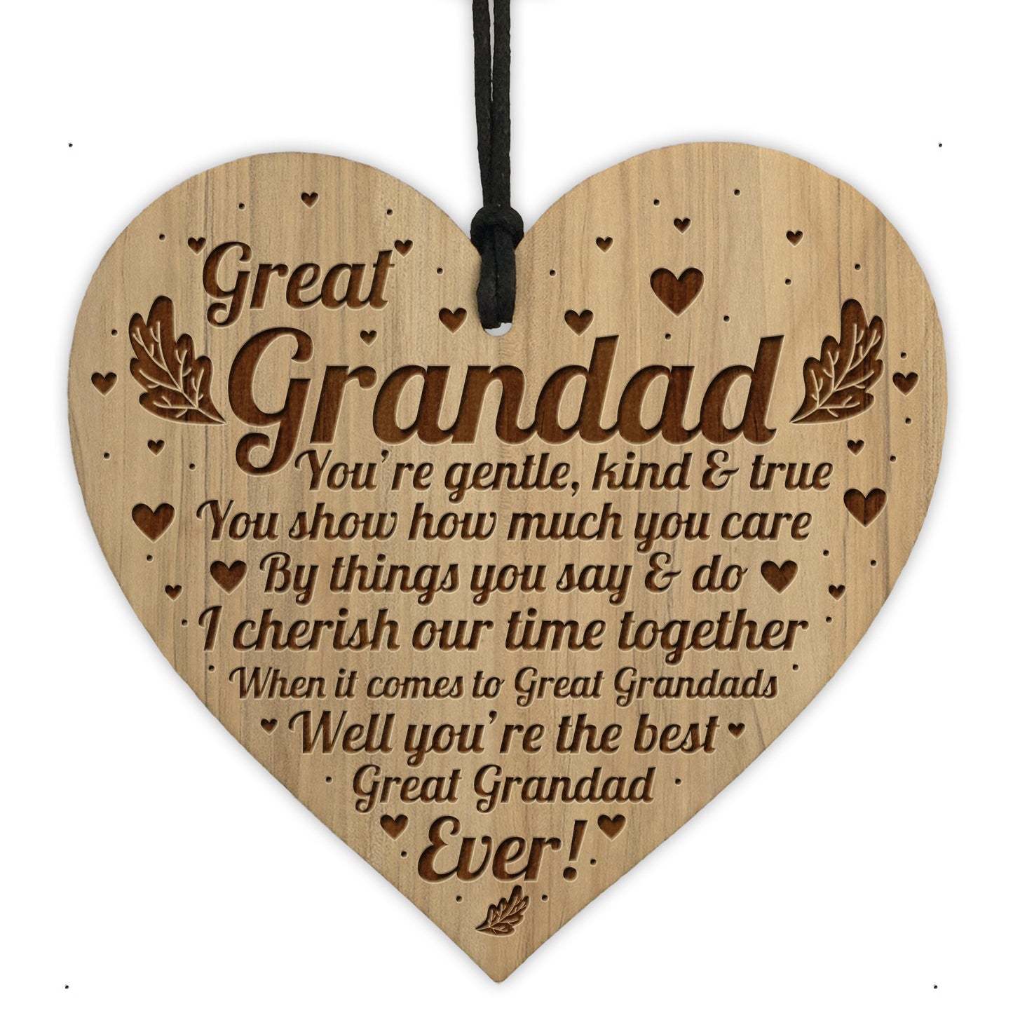 Great Grandad Gift Poem Engraved Heart Birthday Gift For Grandad