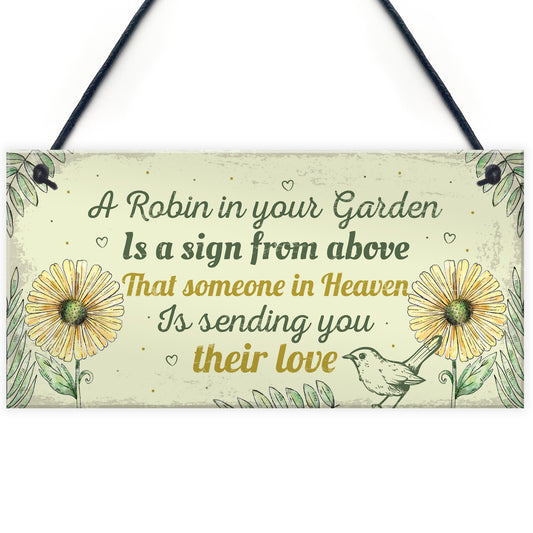 Robin Memorial Garden Bereavement Sign Family Grave Plaque