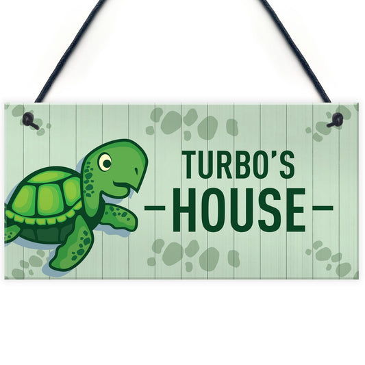 Quirky Tortoise Sign Personalised Turtle Sign Pet Gift