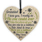 Cute Fathers Day Gift For Grandad Wooden Heart Grandad Gifts