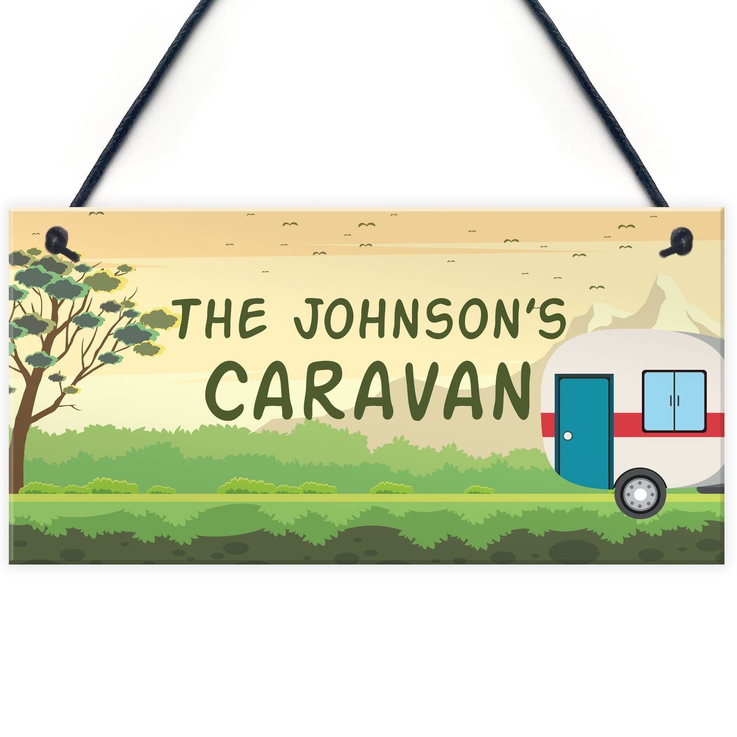 Personalised Caravan Motorhome Accessories Novelty Hanging Sign