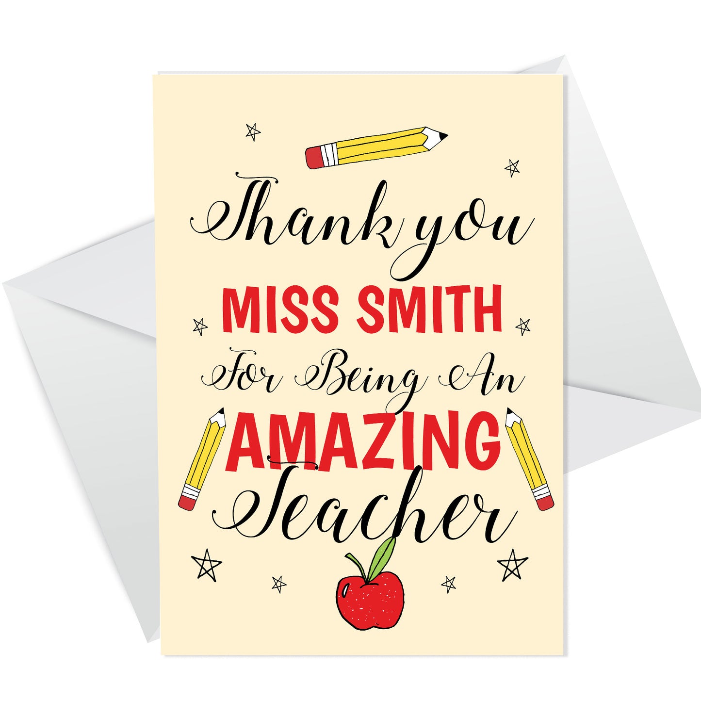 Teacher Cards From Children Personalised Appreciation Cards