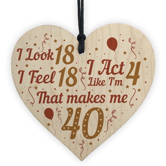 Funny 40th Birthday Gifts For Men Women 40th Decorations Heart